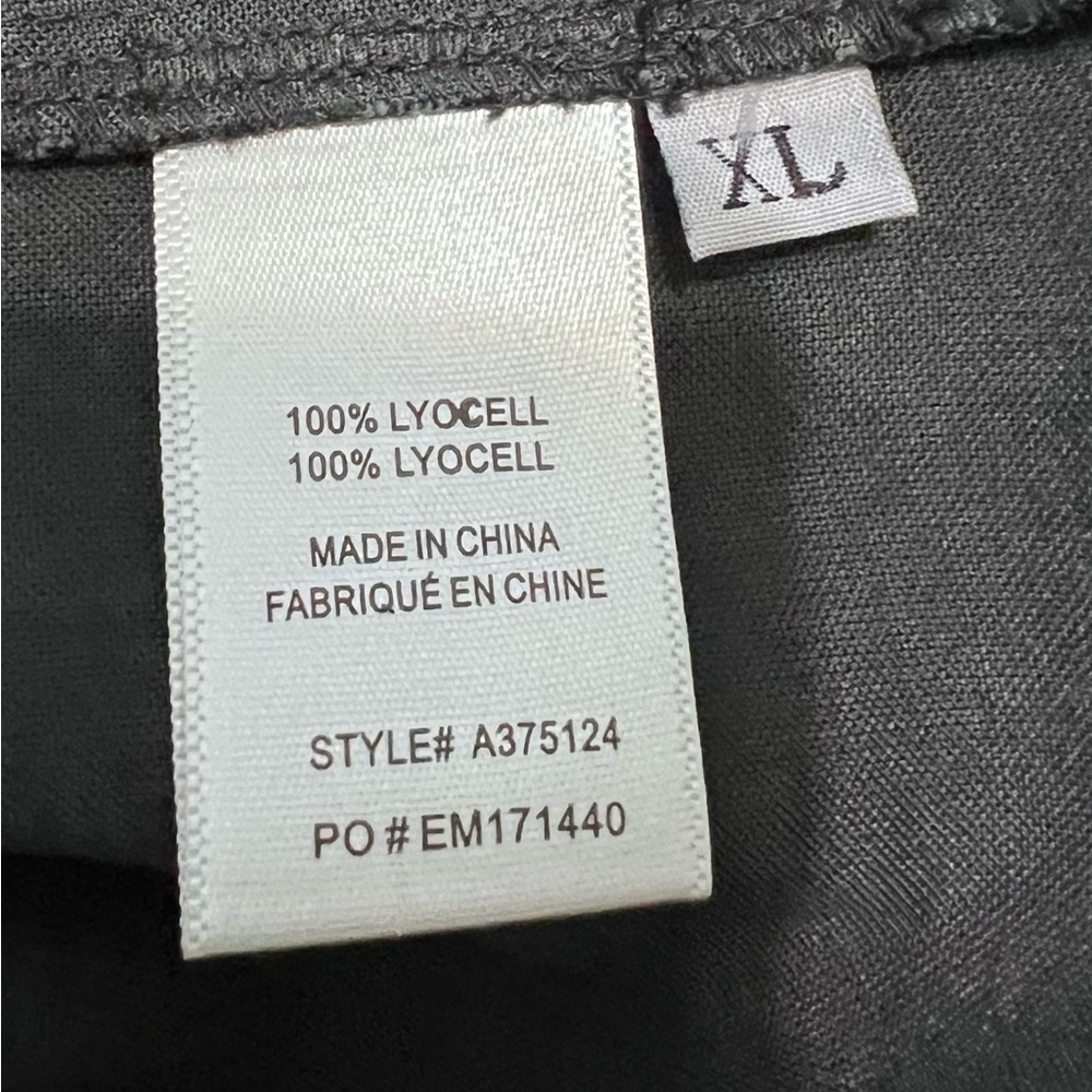 Side Stitch Los Angeles Women’s XL Button Up Charcoal Dress w/collar & pockets - Picture 6 of 7